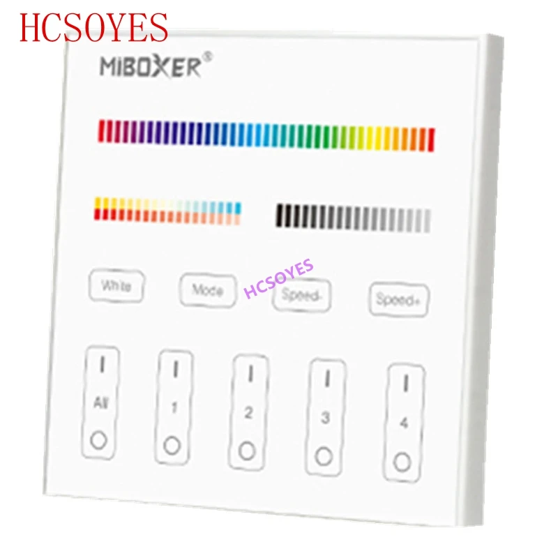 MIBOXER T4 AC220V 4 зоны RGB + CCT Smart Touch Панель пульт дистанционного управления для