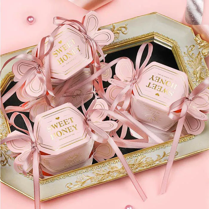 

50PCS Sugar Box Candy Type Gilding Candy Box High-grade Wedding Gift Boxes Gift Packing