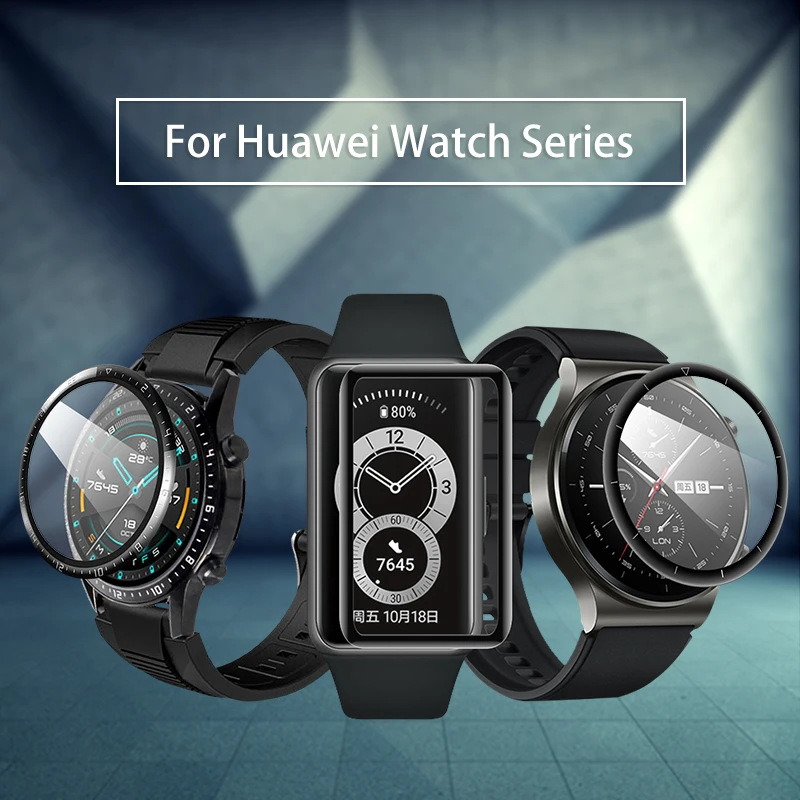 

Soft Fibre Glass Film Cover For Huawei Watch 3 Pro GT 2 Honor Magic 2 GT2e GT2 Pro Huawei Band 6 GT3 Screen Protector Case