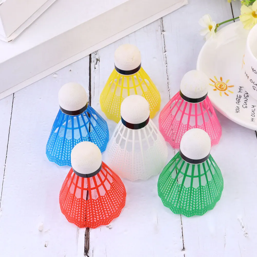 

6pcs Colorful Badminton Balls Badminton Shuttlecocks Outdoor Sports Badminton Accessories (Random Color)