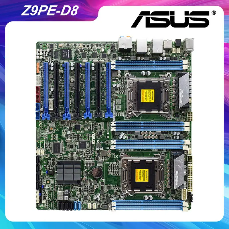 

Оригинальная материнская плата для настольного сервера ASUS Z9PE-D8 Socket LGA 2011 Intel C602 X79 X79M DDR3 Xeon E5-2600 процессор USB3.0 X16 слот