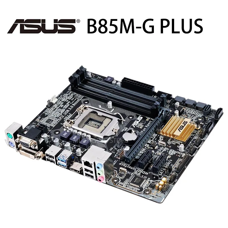 Bestellen LGA 1150 ASUS B85M-G PLUS Motherboard + CPU Intel Core I5 4590 Motherboard Set DDR3 HDMI-kompatibel B85 Placa-Mãe 1150 3,3 GHz