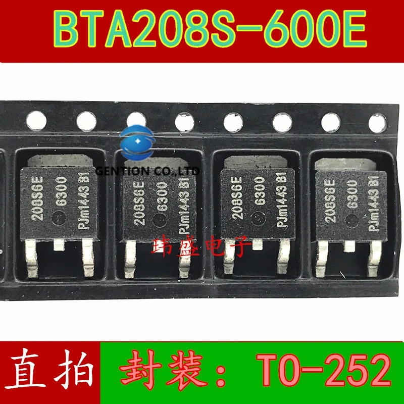 

10 шт. BTA208S-600-e три-терминал двусторонний силиконовый контрольный тиристорный патч для 100%-252 В наличии Новый и оригинальный