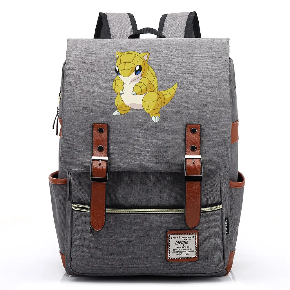 B1808 Fashion New Cartoon Cute Cokemon Buckle Children School bag Teenagers Student Schoolbags Women Bagpack Men Backpack | Багаж и сумки