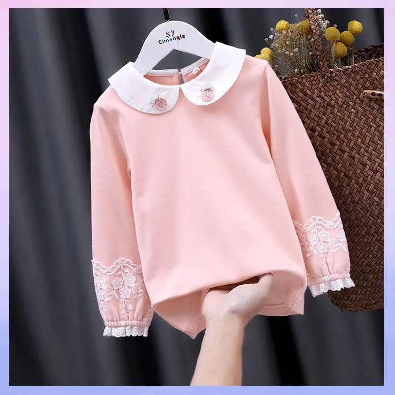 

2021 Spring Summer Baby Shirt for Girl Kid Clothes Fashion Top New Girls Shirt Long Sleeve Children Casual Costume Clothing W145