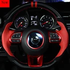 Чехол для руля MG 6, модель 2017-2020, кожа, прошитая вручную, чехол рулевого колеса автомобиля