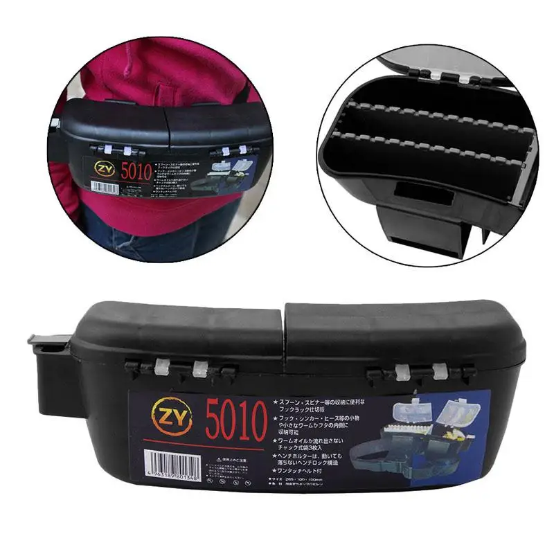 

Lures Waist Storage Case Lure Box Waterproof Bag Belt Plastic Fishing Tackle Spoons Baits Tool Portable Strap