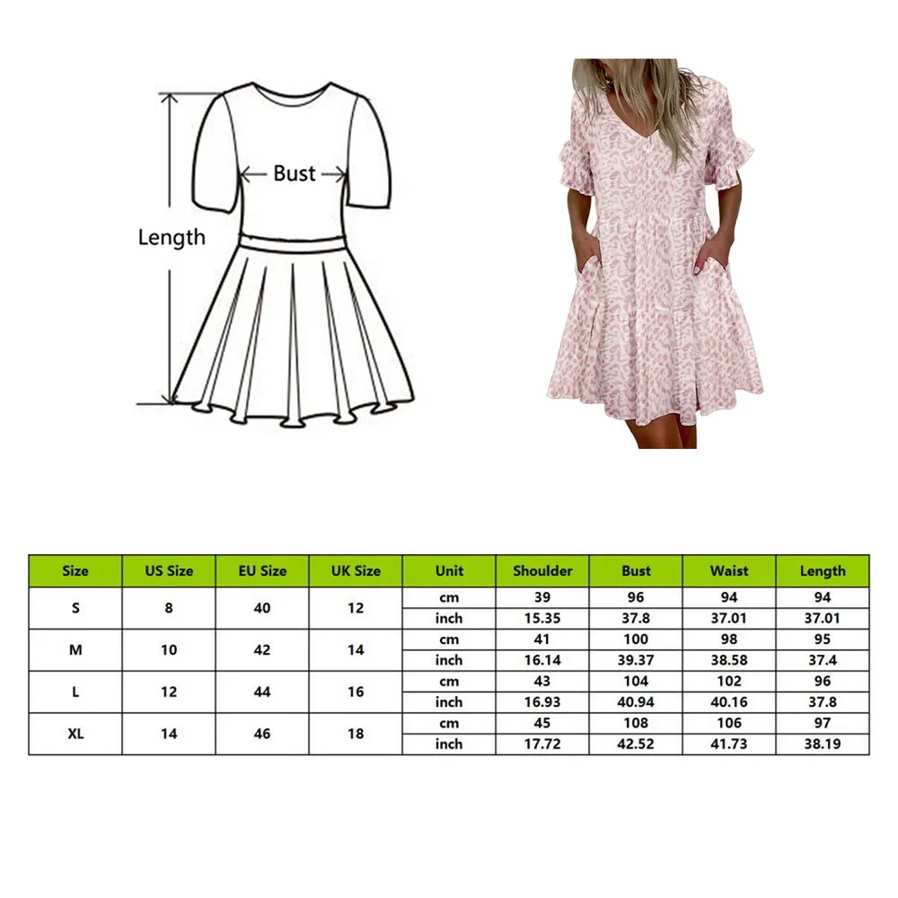 

Elegant Floral Print Ruffle Women Mini Dress New Casual Short Sleeve Party Dress Ladies 2021 Summer Sexy V-Neck Dresses Vestidos