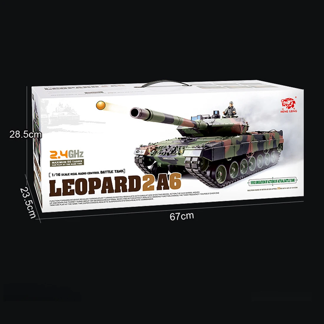 1:16 немецкий Леопардовый основной боевой танк 2A6 2 4G модель танка с дистанционным