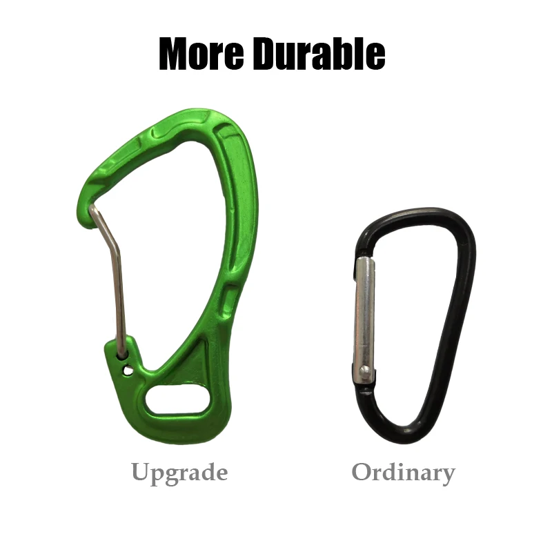 Crazy Shark 4PCS Fishing Aluminum Alloy Carabiner Keychain Outdoor Camping Climbing Snap Clip Lock Buckle Hook Fishing Tool