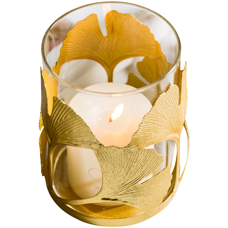 Роскошные золотые подсвечники в скандинавском стиле стеклянные металлические