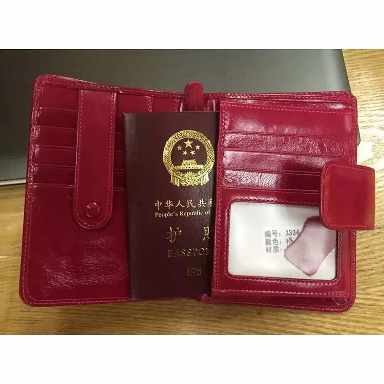 Кошелек из натуральной кожи Женская Обложка для паспорта кошелек монет