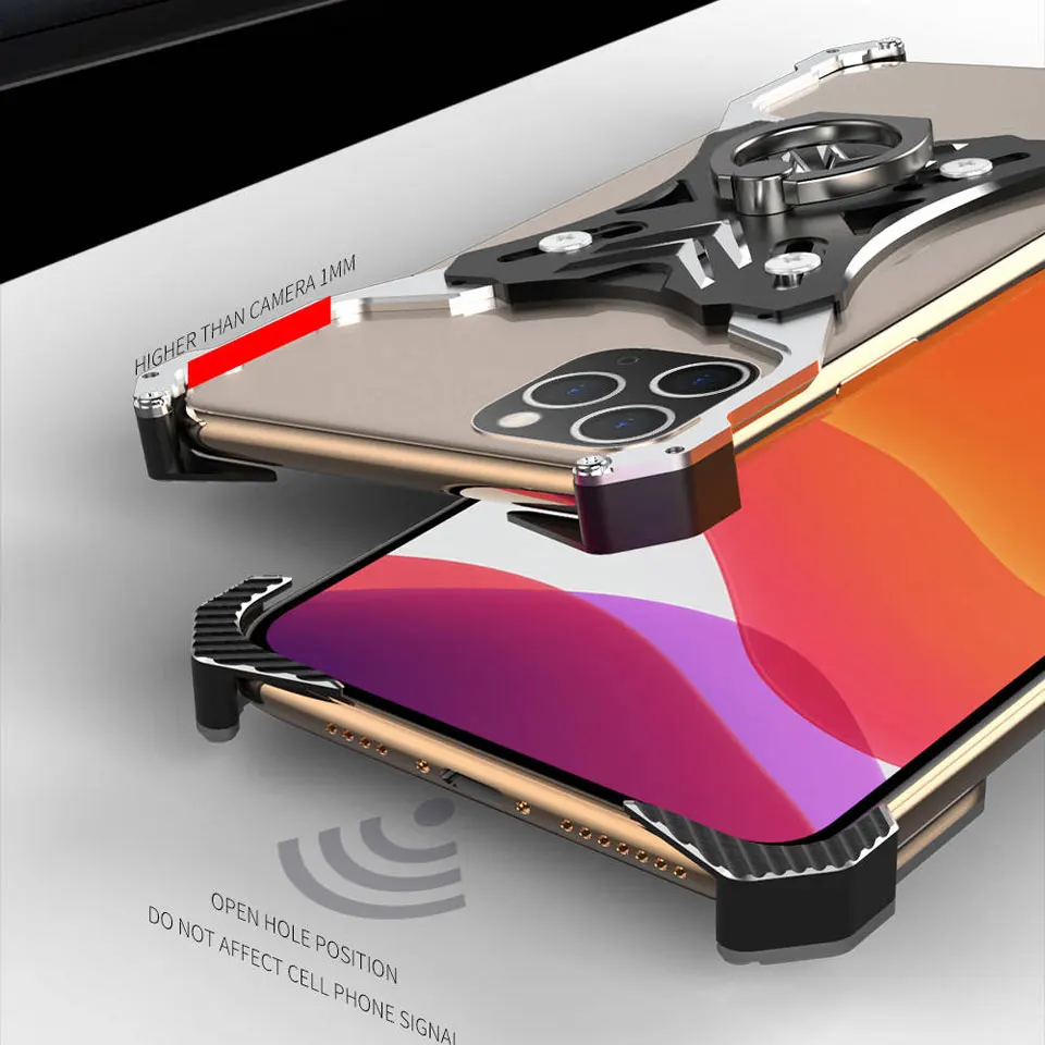 Роскошный винтовой алюминиевый металлический бампер чехол для iPhone 11 Pro MAX XR XS 6S 7 8