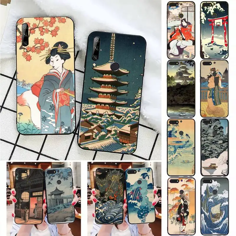

TOPLBPCS Ukiyo-e Japanese style Art Phone Case For Huawei Honor 7A 7C 8 8x 9 10 20lite Fundas Coque for Honor 10i 20i Capa