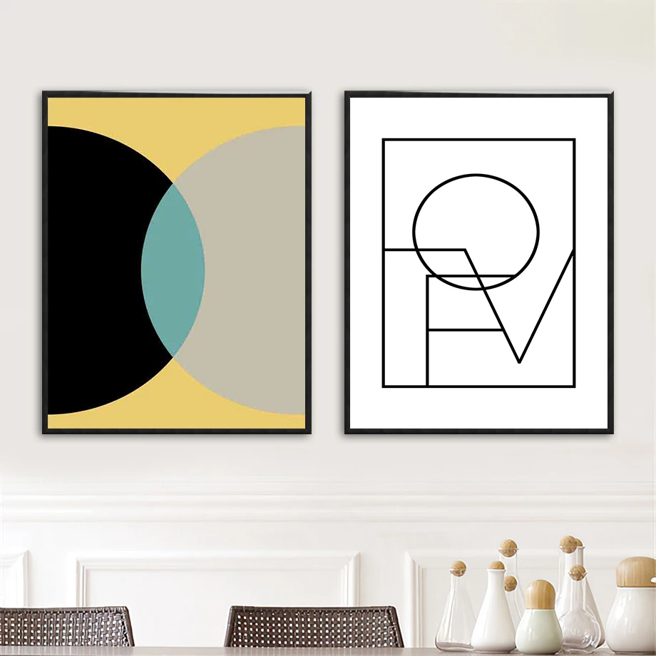 

Color Block Line Geometry Scandinavian Wall Art Canvas Painting Nordic Posters And Prints Wall Pictures For Living Room Decor