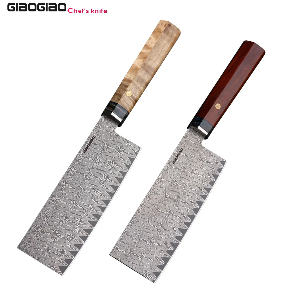 

GiaoGiao Damascus Steel Chef Knife Japanese Kitchen Bar Tool Daily DIY Cutting Meat Vegetables Fruit Fish Sashimi Knives