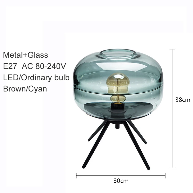Современные стеклянные настольные лампы в скандинавском стиле декоративные