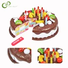 37 шт.компл. детский игровой домик, игрушка-торт на день рождения, маленькая девочка, измельченная музыка, имитация фруктов, игрушка для творчества LXX