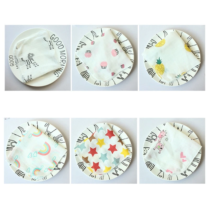 

30x30cm 10Pcs/Pack Infant Feeding Burp Cloth Scarf Bandana Newborn Wipes Bibs Saliva Towel Baby Muslin Face Washcloth