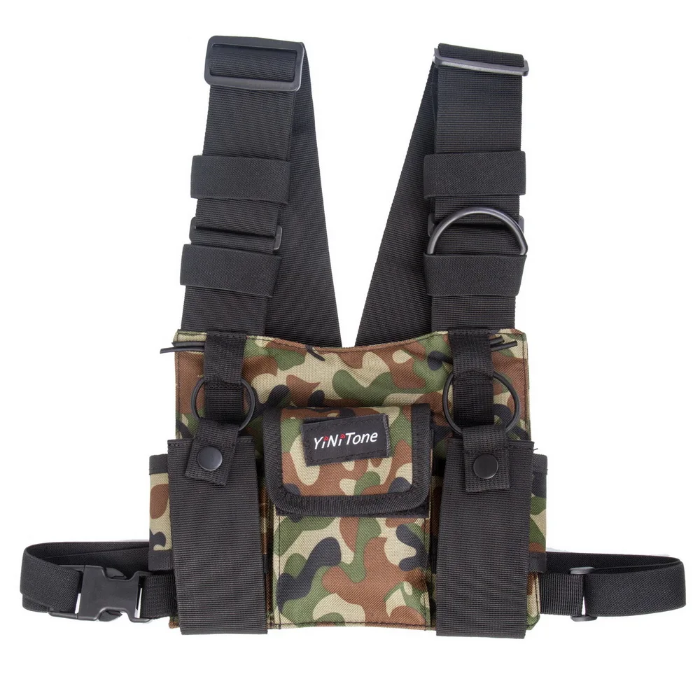 

1PC Nylon Vest Universal Radio Chest Harness Bag Pocket Pack Holster for Two Way Radio Rescue Essentials