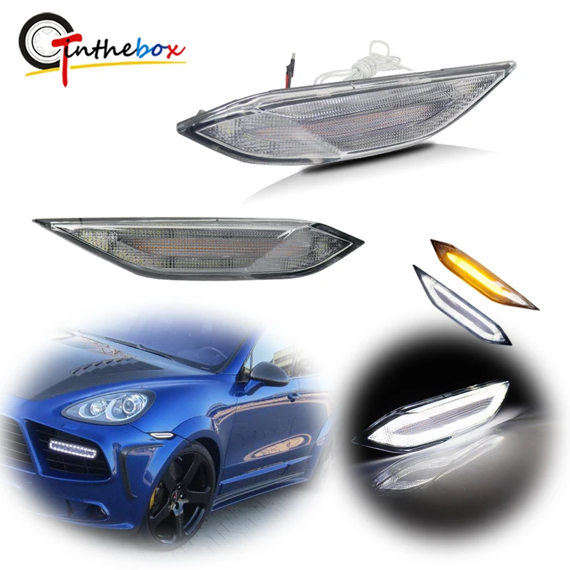 Желтый и белый двухцветный светодиодный Передний Габаритный светильник онарь