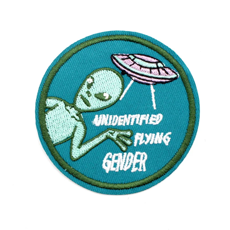 UFO подвеска в виде космонавта и планеты патчи для глажения на одежду джинсы