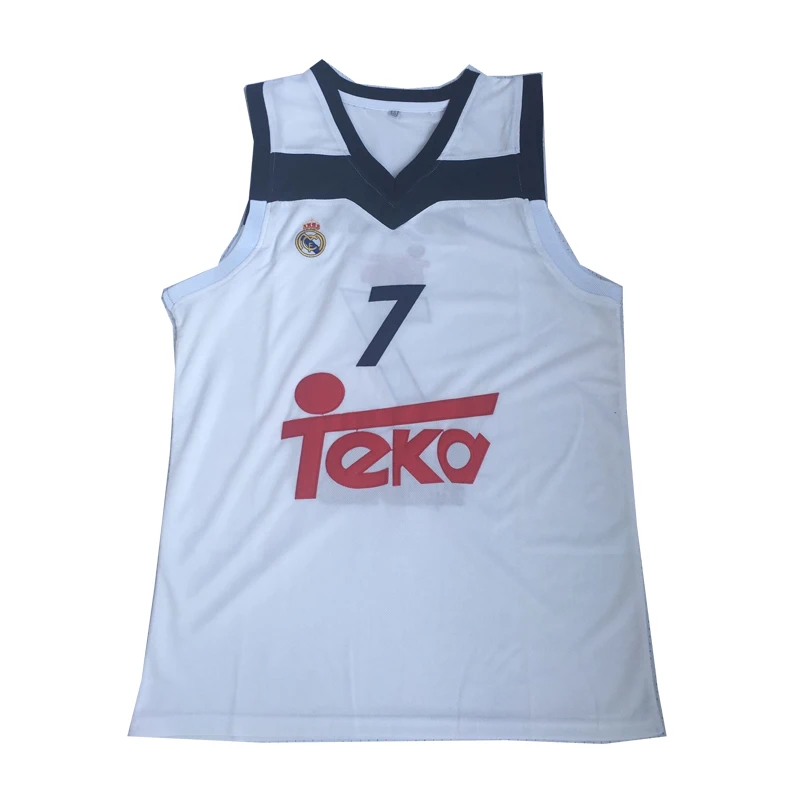 BG Баскетбол Майки TEKA 7 Doncic Джерси Вышивка Швейные на открытом воздухе спортивный