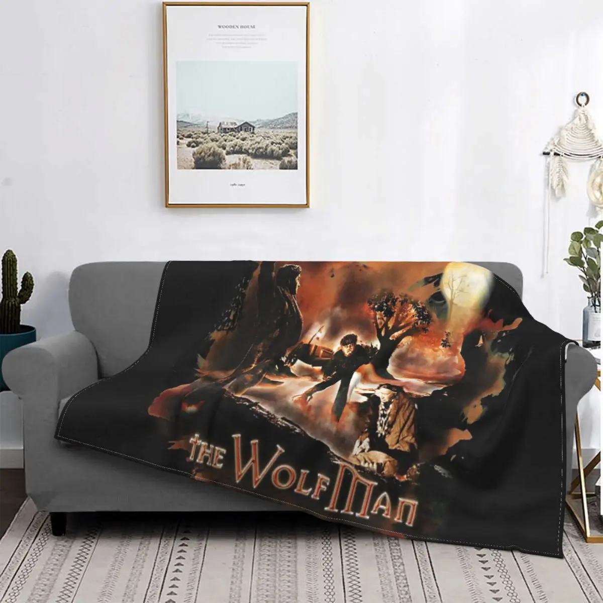 

Manta de The Wolfman para cama, colcha de muselina a cuadros, manta double, ropa de cama de algodón