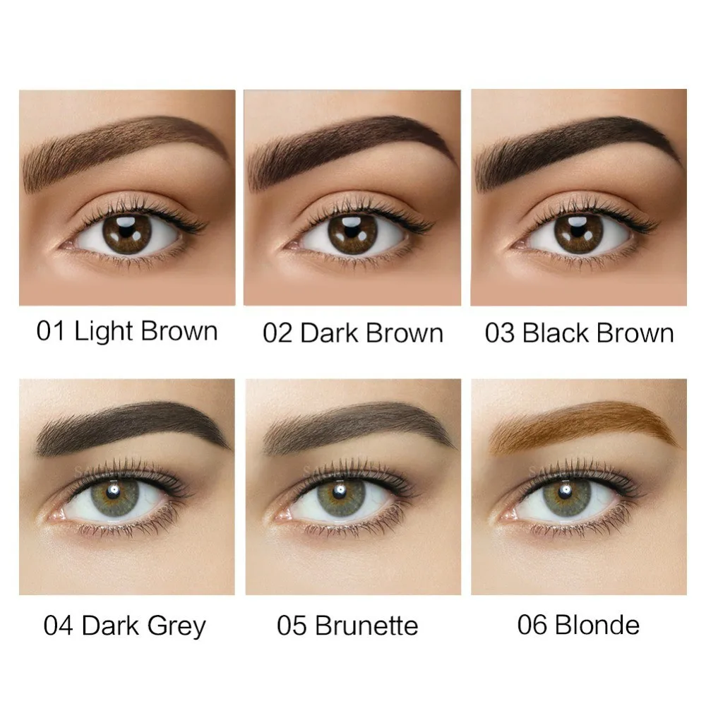 Горячая Распродажа 6 цветов гель для бровей из хны водостойкая краска набор