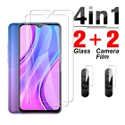 Защитное стекло 4 в 1 для камеры Xiaomi Redmi 9 9T 9C на Redme Xiami 9A NFC a c t 9C NFC Redmi9, прозрачная защитная пленка для экрана