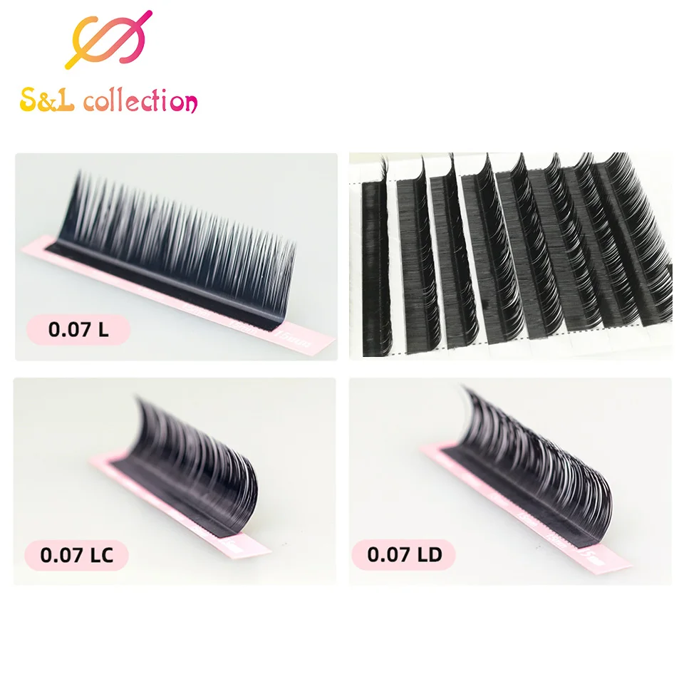 L/LC/LD шелковые ресницы для наращивания L curl Индивидуальные ресницы, L ресницы, L накладные ресницы для макияжа оптом