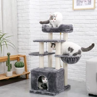 cat tree with extra scratching board posts kitten tower center with plush perch and dangling ball pet play condo furniture