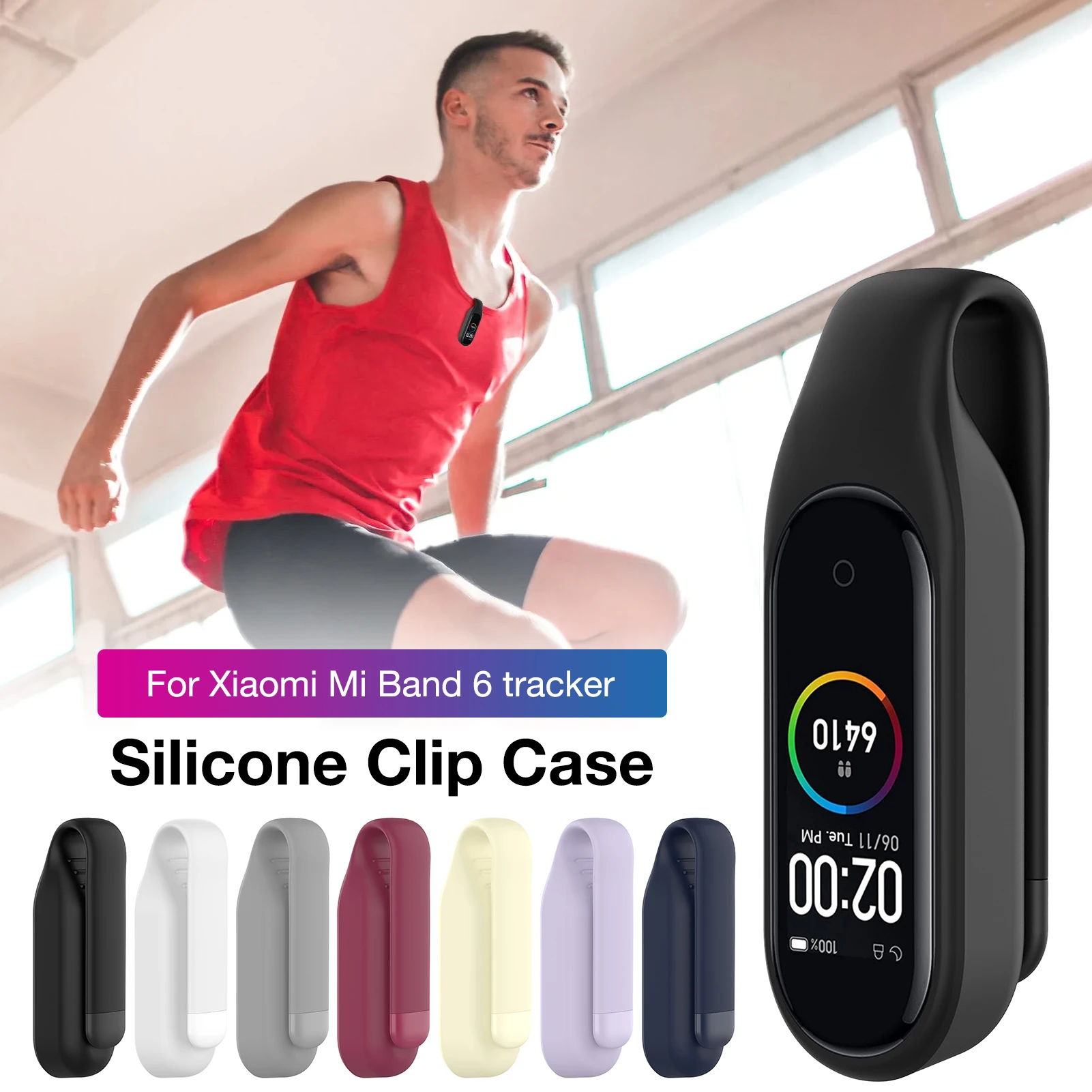 

Зажим для смарт-браслета Xiaomi Mi Band 6 удобный силиконовый зажим для Mi Band 6 силиконовый защитный чехол Аксессуары 2021