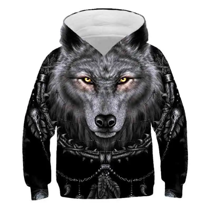 

XINYOU 2021 Summer Dress Men's Hoodies Oversized Hoodie Kids Clothes Girls Sweatshirt Anime Mann Wolf Designer Teen Top Clothing