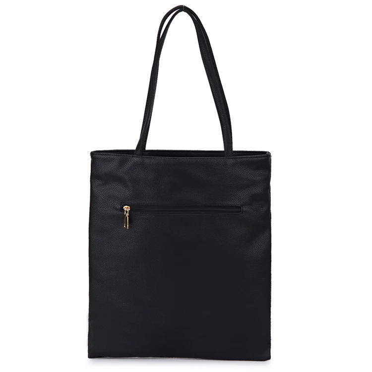 Дизайнерская черная сумка-тоут из искусственной кожи с пайетками Парижская