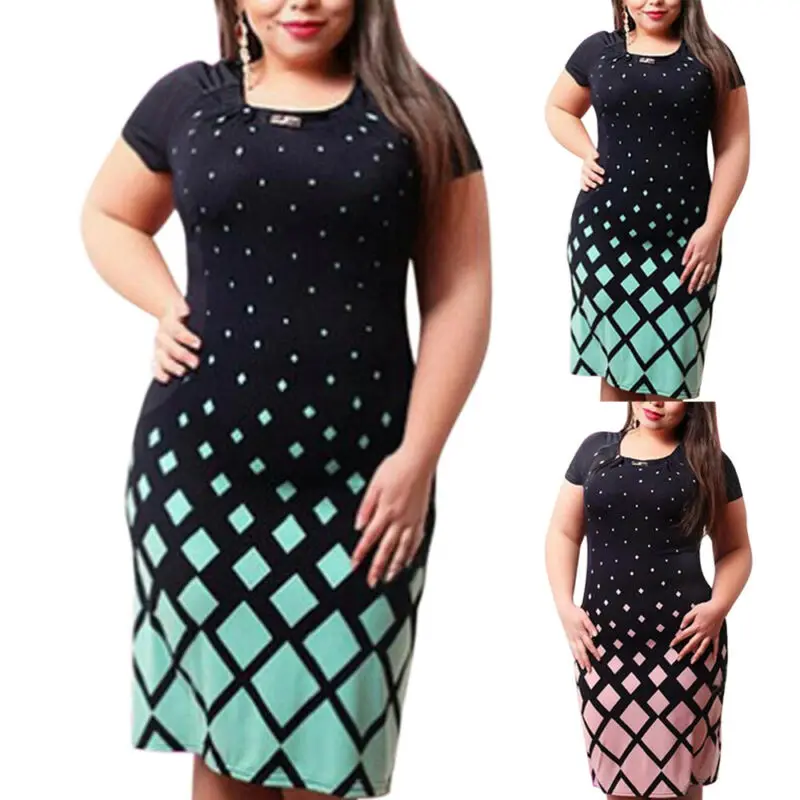 

Женское летнее платье с коротким рукавом, женское Повседневное платье с принтом, женская одежда для офиса 2021