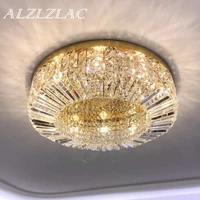 led crystal ceiling chandelier lighting for living room bedroom home decor golden silver lustre luminaire lamp