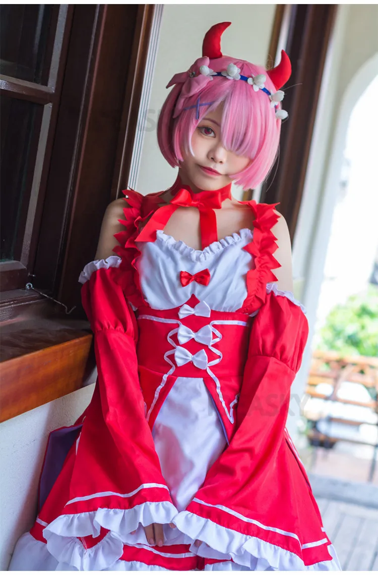 Костюм для косплея из аниме Хэллоуин костюм Rem Ram Cos Re Life In A в другом мире от нуля