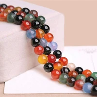 natural round colorful carnelian bead spacer beads for jewelry making diy handmade accessories 46810 mm