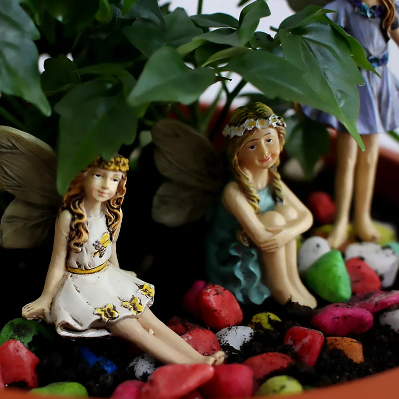 

6pcs Fairy Garden Figurines Miniature Kit Fairies Figurines Accessories for Outdoor or House Decor Set Fairy Garden Supplies