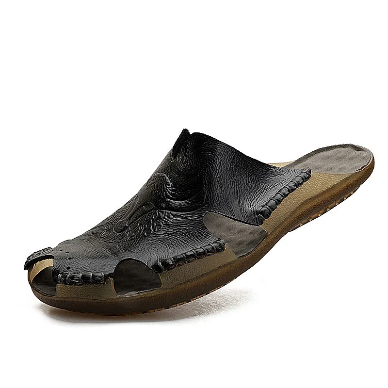 Мужские пляжные сандалии Сезон лето Мягкая мужская повседневная обувь Новинка