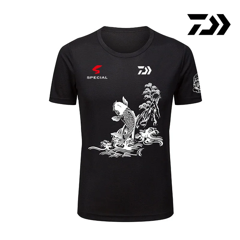 

DAWA 2020 Spring Summer Fishing Clothing Short Sleeve Quick Drying Breathable Anti UV Sun Protection Clothes