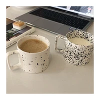 ins creative retro ceramic splash ink wave dot mug coffee milk cup handmade round heat resistant cups breakfast xicara de cafe