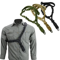tactical gun sling adjustable belt single point heavy duty mount bungee military rifle sling kit hunting shooting airsoft strap