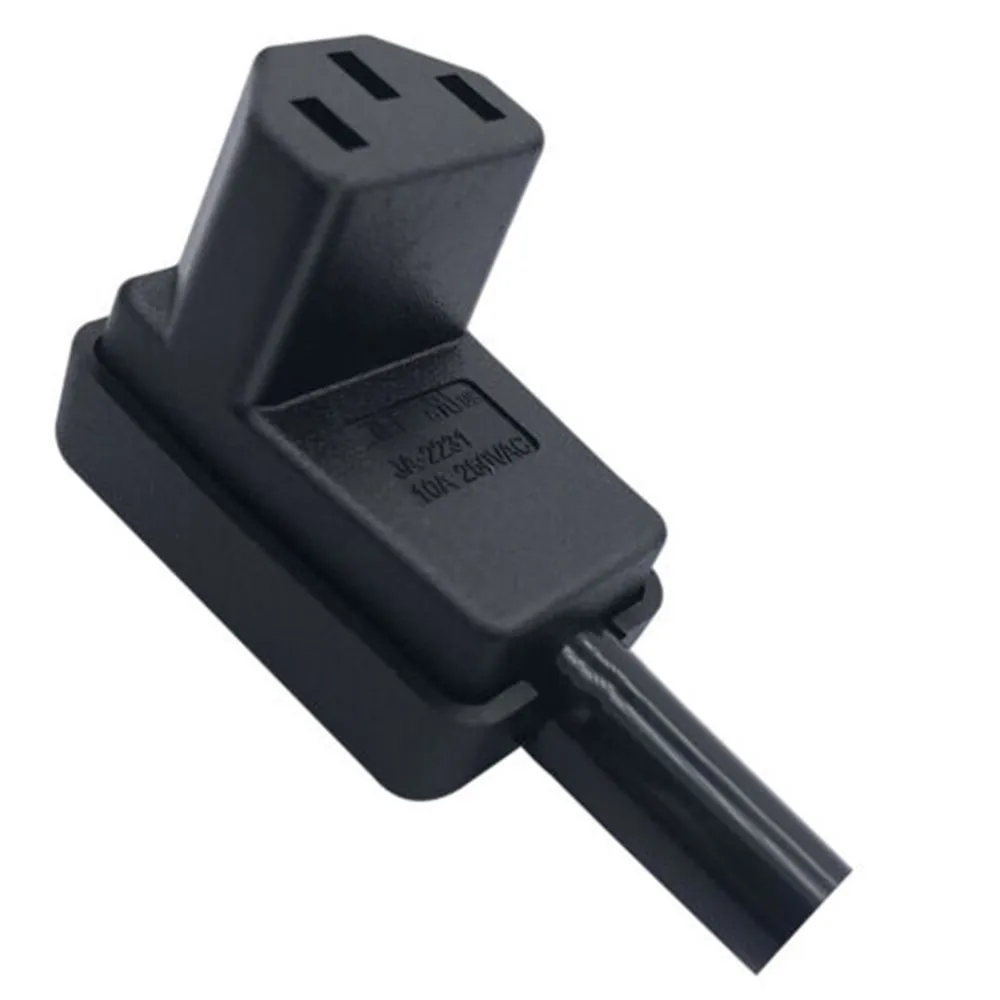 

Right Angle C13 IEC Connector Kettle Lead Plug 10A Angled 90 Degree Rewireable Power Socket