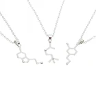 Ожерелье с молекулой серотонина, ожерелье с допамином, ожерелье из ацетилхлорина, научные украшения, 24 шт.лот