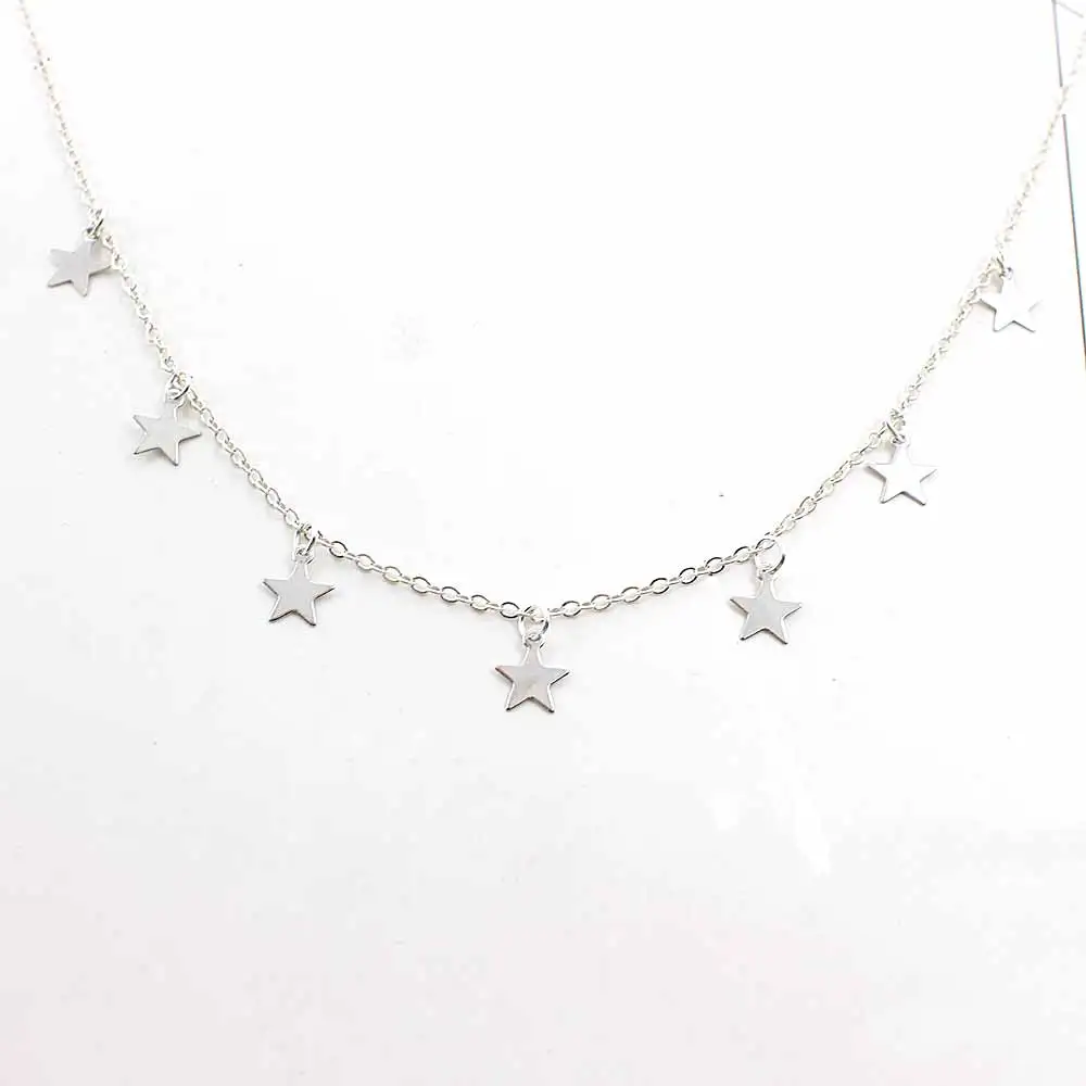 Модные ювелирные изделия 7 ожерелье со звездами ручная работа колье для женщин