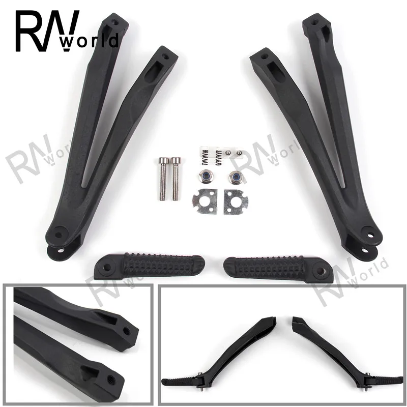 Задняя подставка для ног мотоцикла кронштейн Yamaha YZF R1 YZFR1 2004-2008 черный серебристый