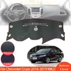 Для Chevrolet Cruze 2016  2019 MK2 анти-скольжения кожаный коврик панельная крышка Дэш коврик ковер анти-УФ автомобильные аксессуары