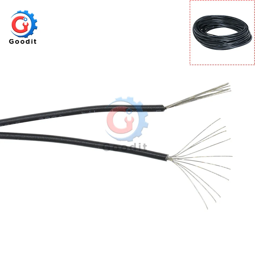 10 м 10 м UL-1007 24AWG Монтажный провод 80C/300 В шнур DIY электрический провод кабель 24 AWG 1,4 наружный диаметр изолированный ПВХ кабель